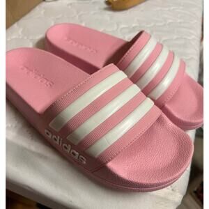 Pink Adidas Adilette Aqua Slides Size 2 (Kids)